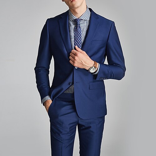 Blu Uomo Matrimonio Abiti Set da 2 pezzi Tinta unita Taglio standard Monopetto - 2 bottoni 2023
Blu Uomo Matrimonio Abiti Set da 2 pezzi Tinta unita Taglio standard Monopetto - 2 bottoni 2023