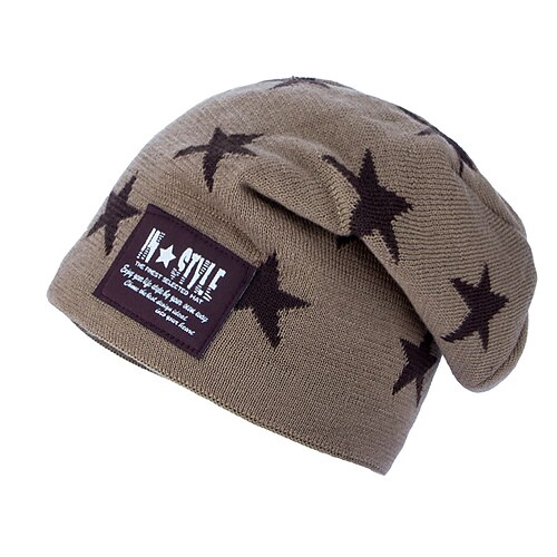 Herre Beanie hat Vinterhatte Kasket Strik manchet Sort Vin Akryl Fibre Strikket Fleece Stilfuld Tradisjonell / Klassisk Udendørsbeklædning Afslappet / Hverdag Stjerner Varm
Herre Beanie hat Vinterhatte Kasket Strik manchet Sort Vin Akryl Fibre Strikket Fleece Stilfuld Tradisjonell / Klassisk Udendørsbeklædning Afslappet / Hverdag Stjerner Varm