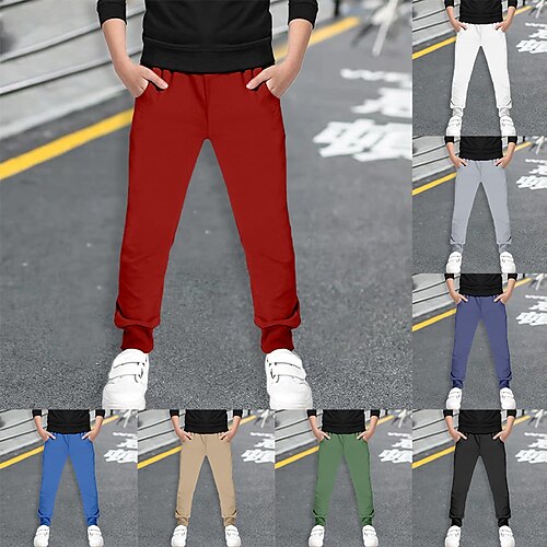 Bambino Da ragazzo Pantaloni I pantaloni Tasche Tinta unica Traspirante Morbido Comfort Pantaloni Informale Giornaliero Nero Bianco Rosso Vita alta
Bambino Da ragazzo Pantaloni I pantaloni Tasche Tinta unica Traspirante Morbido Comfort Pantaloni Informale Giornaliero Nero Bianco Rosso Vita alta
