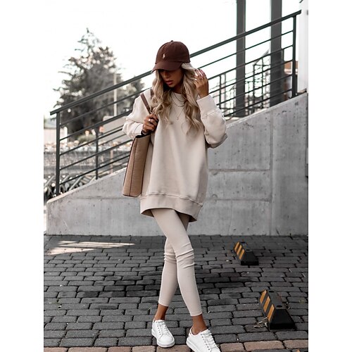Dame Sweatshirt Træningsdragt Buksesæt Bukser Aktiv Gade Lyserød Kakifarvet Sport & Udendørs Afslappet Helfarve Rund hals S M L XL XXL
Dame Sweatshirt Træningsdragt Buksesæt Bukser Aktiv Gade Lyserød Kakifarvet Sport & Udendørs Afslappet Helfarve Rund hals S M L XL XXL
