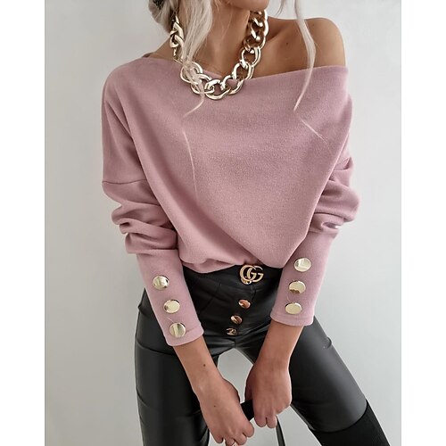 Mujer Camisa Blusa Rosa Plano Botón Hombros Caídos Manga Larga Casual Diario Básico Hombros Caídos Regular S
Mujer Camisa Blusa Rosa Plano Botón Hombros Caídos Manga Larga Casual Diario Básico Hombros Caídos Regular S