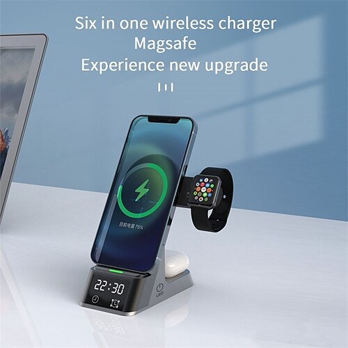 Ladestasjon 15 W Utgangseffekt 1 port Trådløst ladestativ Rask trådløs lading for flere enheter 5 i 1 Til Mobiltelefon AirPods 2 / AirPods Pro Apple Watch Ultra 8 7 6 5 4 SE2 1 stk
Ladestasjon 15 W Utgangseffekt 1 port Trådløst ladestativ Rask trådløs lading for flere enheter 5 i 1 Til Mobiltelefon AirPods 2 / AirPods Pro Apple Watch Ultra 8 7 6 5 4 SE2 1 stk