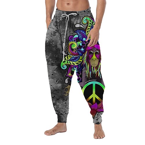 Herre Jogger Bukser Sommerbukser Strandbukser Baggy haremsbukser Snorer Elastisk midje Slipp skrittet Grafiske trykk Komfort Myk Avslappet Daglig Ferie Bohem Designer Regnbue Grå Mikroelastisk
Herre Jogger Bukser Sommerbukser Strandbukser Baggy haremsbukser Snorer Elastisk midje Slipp skrittet Grafiske trykk Komfort Myk Avslappet Daglig Ferie Bohem Designer Regnbue Grå Mikroelastisk