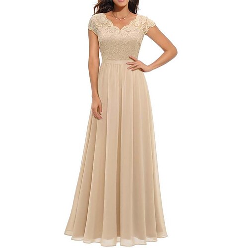 Women's Formal Party Dress Lace Dress Long Dress Maxi Dress Black White Yellow Short Sleeve Pure Color Lace Winter Fall Spring V Neck Fashion Date Vacation 2022 S M L XL
Women's Formal Party Dress Lace Dress Long Dress Maxi Dress Black White Yellow Short Sleeve Pure Color Lace Winter Fall Spring V Neck Fashion Date Vacation 2022 S M L XL