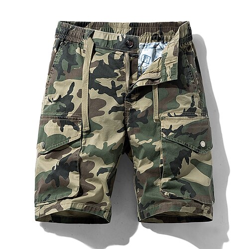 Men's Cargo Shorts Shorts Elastic Waist Multi Pocket Camouflage Knee Length Casual Daily Streetwear Stylish Classic Style ArmyGreen Blue
Men's Cargo Shorts Shorts Elastic Waist Multi Pocket Camouflage Knee Length Casual Daily Streetwear Stylish Classic Style ArmyGreen Blue