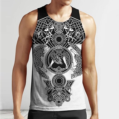 Herre Vest topp Grafisk Drage Viking Crew-hals Klær 3D-utskrift Avslappet Daglig Ermeløs Trykt mønster Mote Designer Lettvekt
Herre Vest topp Grafisk Drage Viking Crew-hals Klær 3D-utskrift Avslappet Daglig Ermeløs Trykt mønster Mote Designer Lettvekt