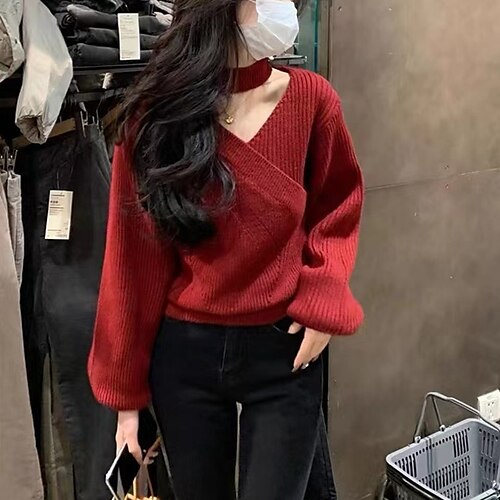 Pullover Maille Femme Gauffré Tricoter Ouvert Couleur unie Col V Casual du quotidien Fin de semaine manche longue Hiver Automne Blanche Noir Taille unique
Pullover Maille Femme Gauffré Tricoter Ouvert Couleur unie Col V Casual du quotidien Fin de semaine manche longue Hiver Automne Blanche Noir Taille unique