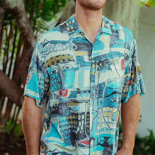 Men's Shirt Summer Hawaiian Shirt Abstract Graphic Prints Turndown Blue Street Casual Short Sleeves Button-Down Print Clothing Apparel Tropical Fashion Hawaiian Designer
Men's Shirt Summer Hawaiian Shirt Abstract Graphic Prints Turndown Blue Street Casual Short Sleeves Button-Down Print Clothing Apparel Tropical Fashion Hawaiian Designer