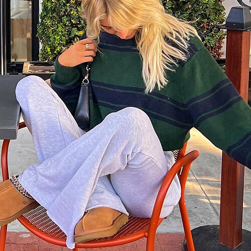 Women's Pullover Sweater Jumper Jumper Ribbed Knit Knitted Striped Crew Neck Stylish Casual Outdoor Daily Winter Fall Green S M L
Women's Pullover Sweater Jumper Jumper Ribbed Knit Knitted Striped Crew Neck Stylish Casual Outdoor Daily Winter Fall Green S M L