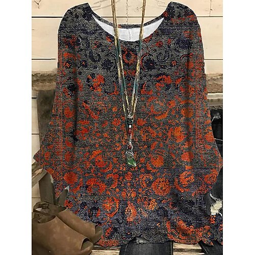 Women's Shirt Blouse Red Green Khaki Graphic Print Long Sleeve Casual Basic Round Neck Regular S
Women's Shirt Blouse Red Green Khaki Graphic Print Long Sleeve Casual Basic Round Neck Regular S