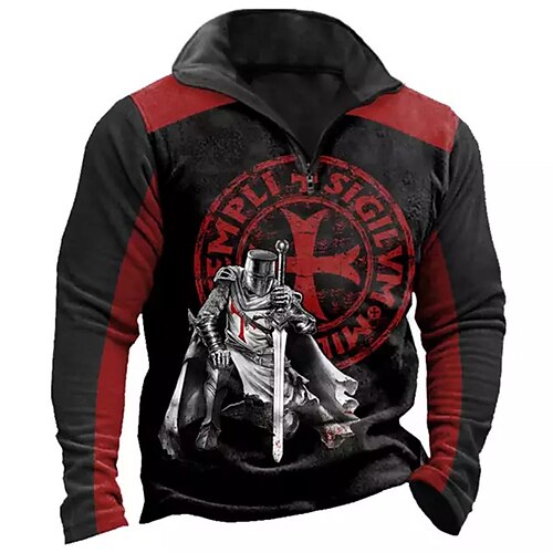 Men's Zip Up Sweatshirt Pullover Red Half Zip Graphic Prints Zipper Print Daily Sports 3D Print Basic Designer Casual Spring Fall Clothing Apparel Knight Hoodies Sweatshirts
Men's Zip Up Sweatshirt Pullover Red Half Zip Graphic Prints Zipper Print Daily Sports 3D Print Basic Designer Casual Spring Fall Clothing Apparel Knight Hoodies Sweatshirts