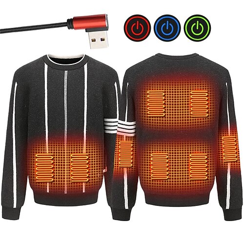 8 Areas Mens Women Heated Sweater USB Electric Battery Heat Vest Heated Jacket Electric Thermal Vest Warm Winter Heated Clothes
8 Areas Mens Women Heated Sweater USB Electric Battery Heat Vest Heated Jacket Electric Thermal Vest Warm Winter Heated Clothes