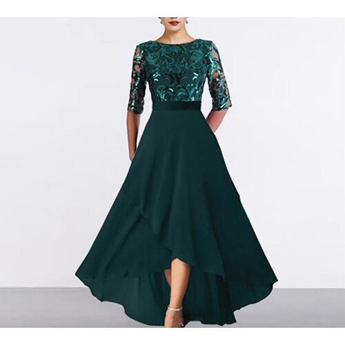 A-linje Kjole til brudens mor Elegant Glitrende Asymmetrisk lengde Besmykket Asymmetrisk Te-lengde Chiffon Blonder Kortermet med Paljett Appliqué 2023
A-linje Kjole til brudens mor Elegant Glitrende Asymmetrisk lengde Besmykket Asymmetrisk Te-lengde Chiffon Blonder Kortermet med Paljett Appliqué 2023
