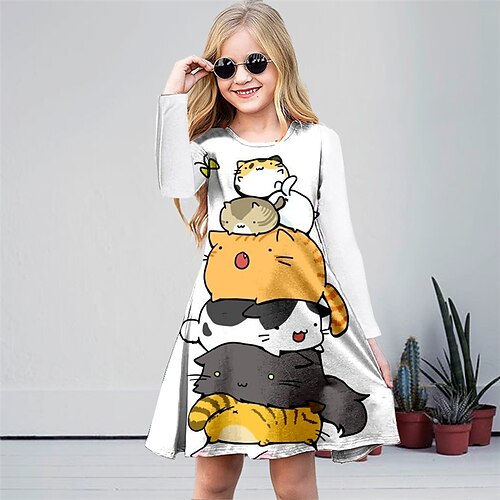 Bambino Da ragazza Vestito Animali Gatto Unicorno Abito casual Sopra il ginocchio Vestito Informale Girocollo Girocollo Manica lunga Adorabile Vestito 2-13 anni Inverno Bianco Blu marino Blu
Bambino Da ragazza Vestito Animali Gatto Unicorno Abito casual Sopra il ginocchio Vestito Informale Girocollo Girocollo Manica lunga Adorabile Vestito 2-13 anni Inverno Bianco Blu marino Blu