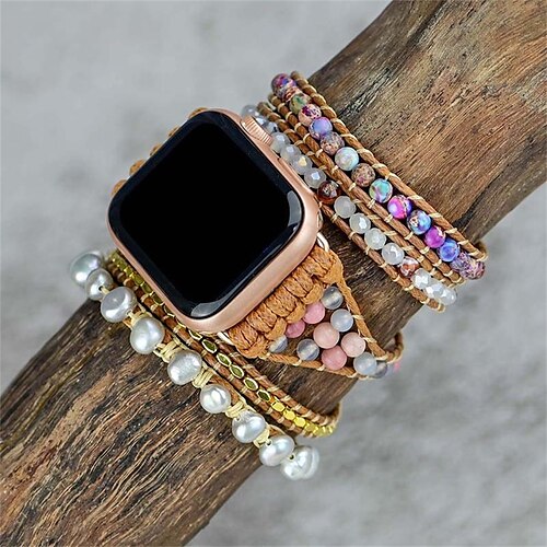 1 PCS Smart Watch Band Compatible with Apple iWatch 38/40/41mm 42/44/45/49mm Ultra Series 8 7 6 5 4 3 2 1 SE Handmade Braided Rope for iWatch Smartwatch Strap Wristband Fabric Handmade Multilayer
1 PCS Smart Watch Band Compatible with Apple iWatch 38/40/41mm 42/44/45/49mm Ultra Series 8 7 6 5 4 3 2 1 SE Handmade Braided Rope for iWatch Smartwatch Strap Wristband Fabric Handmade Multilayer