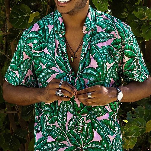 Men's Shirt Graphic Prints Leaves Turndown Green Outdoor Street Short Sleeves Button-Down Print Clothing Apparel Tropical Fashion Designer Hawaiian
Men's Shirt Graphic Prints Leaves Turndown Green Outdoor Street Short Sleeves Button-Down Print Clothing Apparel Tropical Fashion Designer Hawaiian