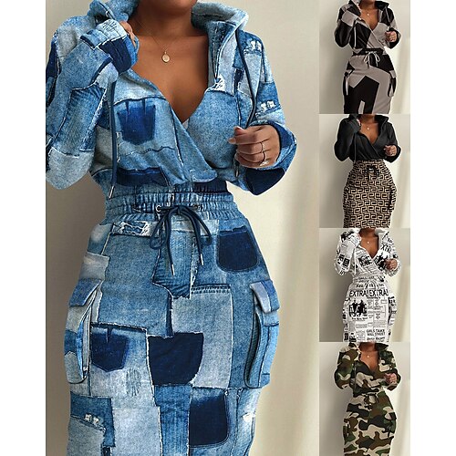 Mini robe Femme Robe casual manche longue Hiver Automne Printemps - Mode Imprimer Géométrique Bloc de couleur Lettre Capuche du quotidien Vacances 2022 Noir Blanche Vert Véronèse Bleu Kaki S M L XL
Mini robe Femme Robe casual manche longue Hiver Automne Printemps - Mode Imprimer Géométrique Bloc de couleur Lettre Capuche du quotidien Vacances 2022 Noir Blanche Vert Véronèse Bleu Kaki S M L XL
