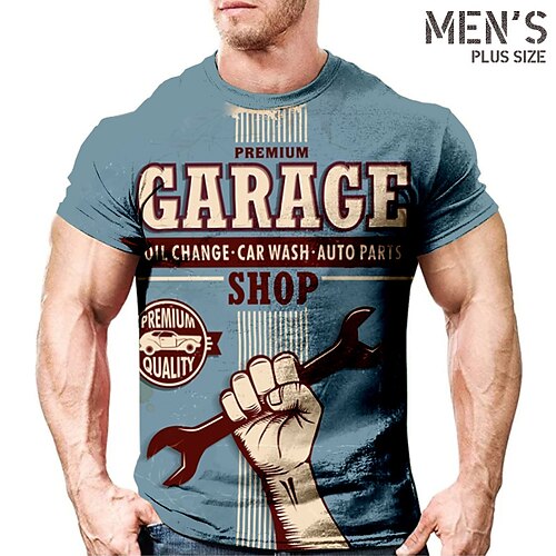 Herre Plusstørrelser T-shirt Stor og høj Grafisk Rund hals Kortærmet Forår sommer Basale Årgang Mode Gade Afslappet Sport Toppe
Herre Plusstørrelser T-shirt Stor og høj Grafisk Rund hals Kortærmet Forår sommer Basale Årgang Mode Gade Afslappet Sport Toppe