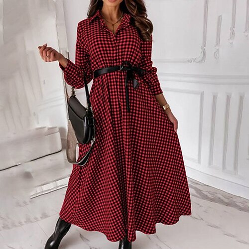 Women's Casual Dress Shirt Dress Swing Dress Long Dress Maxi Dress Black Wine Blue Long Sleeve Plaid Button Winter Fall Spring Shirt Collar Fashion Daily 2023 M L XL XXL 3XL 4XL 5XL
Women's Casual Dress Shirt Dress Swing Dress Long Dress Maxi Dress Black Wine Blue Long Sleeve Plaid Button Winter Fall Spring Shirt Collar Fashion Daily 2023 M L XL XXL 3XL 4XL 5XL