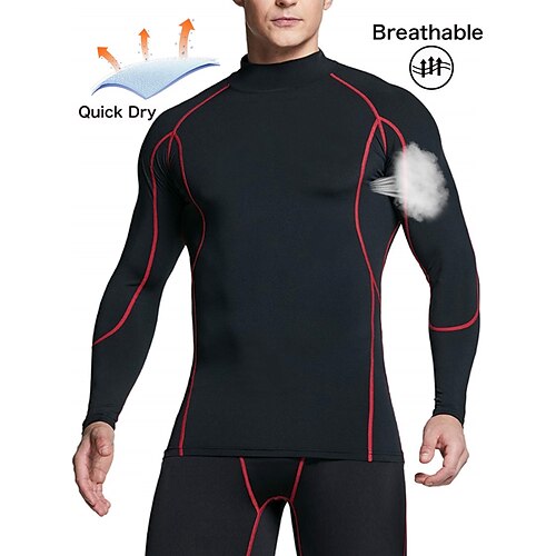Men's Compression Shirt Running Shirt Long Sleeve Compression Clothing Winter Breathable Quick Dry Moisture Wicking Fitness Gym Workout Running Sportswear Activewear Dark Grey Black Black Red
Men's Compression Shirt Running Shirt Long Sleeve Compression Clothing Winter Breathable Quick Dry Moisture Wicking Fitness Gym Workout Running Sportswear Activewear Dark Grey Black Black Red