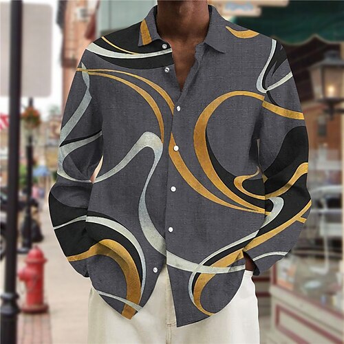 Men's Shirt Gradient Abstract Graphic Prints Turndown Blue Yellow 3D Print Outdoor Street Long Sleeve Button-Down Print Clothing Apparel Fashion Designer Casual Soft
Men's Shirt Gradient Abstract Graphic Prints Turndown Blue Yellow 3D Print Outdoor Street Long Sleeve Button-Down Print Clothing Apparel Fashion Designer Casual Soft