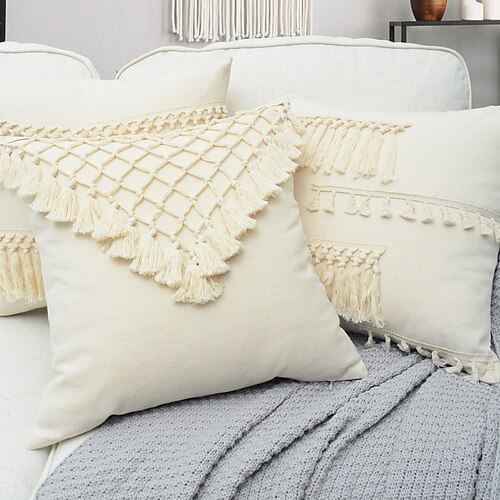 Fringe Trimming Decorative Pillow Covers Pillowcase Square Embroidery Throw Cushion Cover for Sofa Couch Bed Bench Living Room 1PC
Fringe Trimming Decorative Pillow Covers Pillowcase Square Embroidery Throw Cushion Cover for Sofa Couch Bed Bench Living Room 1PC