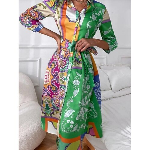 Women's Shirt Dress Swing Dress Floral Dress Midi Dress Pink Orange Long Sleeve Graphic Lace up Winter Fall Spring Shirt Collar Fashion Vacation 2022 S M L XL 2XL 3XL
Women's Shirt Dress Swing Dress Floral Dress Midi Dress Pink Orange Long Sleeve Graphic Lace up Winter Fall Spring Shirt Collar Fashion Vacation 2022 S M L XL 2XL 3XL