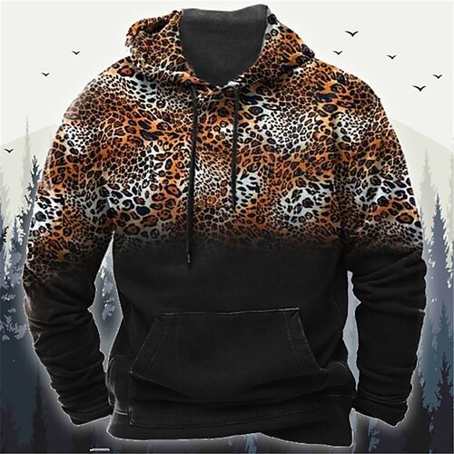 Men's Pullover Hoodie Sweatshirt Brown Hooded Leopard Graphic Prints Print Daily Sports 3D Print Basic Streetwear Designer Spring Fall Clothing Apparel Hoodies Sweatshirts
Men's Pullover Hoodie Sweatshirt Brown Hooded Leopard Graphic Prints Print Daily Sports 3D Print Basic Streetwear Designer Spring Fall Clothing Apparel Hoodies Sweatshirts