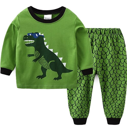 Baby Drenge 2 Dele T-shirt & Bukser Langærmet Grøn Tegneserie Dinosaurus Crewneck Vinter Efterår Mode 3-7 år
Baby Drenge 2 Dele T-shirt & Bukser Langærmet Grøn Tegneserie Dinosaurus Crewneck Vinter Efterår Mode 3-7 år