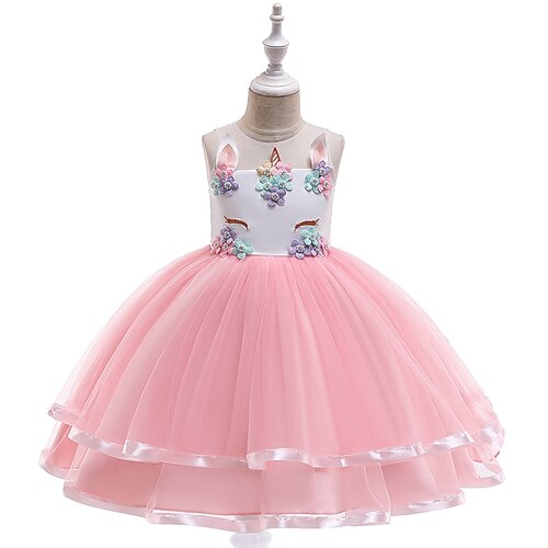 Fairytale Princess Unicorn Flower Girl Dress Tulle Dresses Tutus Girls' Movie Cosplay Cosplay Halloween Rosy Pink Blue Purple Dress Halloween Carnival Masquerade Polyester
Fairytale Princess Unicorn Flower Girl Dress Tulle Dresses Tutus Girls' Movie Cosplay Cosplay Halloween Rosy Pink Blue Purple Dress Halloween Carnival Masquerade Polyester