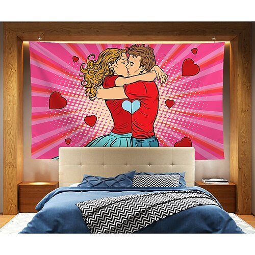 Valentine's Day Wall Tapestry Art Decor Blanket Curtain Hanging Home Bedroom Living Room Decoration Polyester
Valentine's Day Wall Tapestry Art Decor Blanket Curtain Hanging Home Bedroom Living Room Decoration Polyester