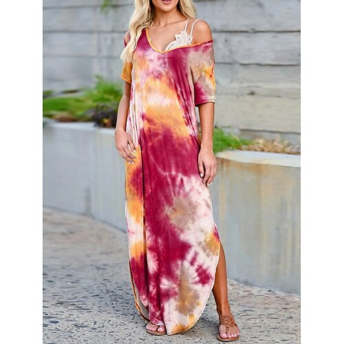 Women's Casual Dress T Shirt Dress Tee Dress Long Dress Maxi Dress Yellow Red Orange Short Sleeve Tie Dye Print Spring Summer V Neck Classic Daily Weekend 2023 S M L XL 2XL
Women's Casual Dress T Shirt Dress Tee Dress Long Dress Maxi Dress Yellow Red Orange Short Sleeve Tie Dye Print Spring Summer V Neck Classic Daily Weekend 2023 S M L XL 2XL
