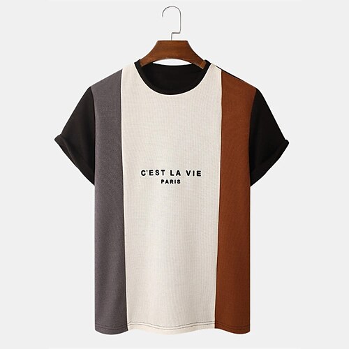 Herre T skjorte T-skjorter Grafisk Fargeblokk Crew-hals Klær 3D-utskrift utendørs Avslappet Kortermet Trykt mønster Årgang Mote Designer
Herre T skjorte T-skjorter Grafisk Fargeblokk Crew-hals Klær 3D-utskrift utendørs Avslappet Kortermet Trykt mønster Årgang Mote Designer