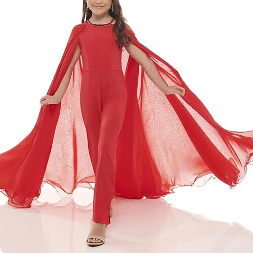 Jumpsuit / Pantsuit Gulvlengde Blomsterpikekjole Konkurranse Jenter Søt ballkjole Chiffon med Perlearbeid Elegant Passer 3-16 år
Jumpsuit / Pantsuit Gulvlengde Blomsterpikekjole Konkurranse Jenter Søt ballkjole Chiffon med Perlearbeid Elegant Passer 3-16 år