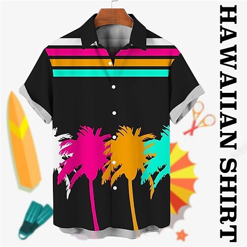 Men's Shirt Summer Hawaiian Shirt Coconut Tree Striped Graphic Prints Turndown Black Gray Street Casual Short Sleeves Button-Down Print Clothing Apparel Tropical Fashion Hawaiian Designer
Men's Shirt Summer Hawaiian Shirt Coconut Tree Striped Graphic Prints Turndown Black Gray Street Casual Short Sleeves Button-Down Print Clothing Apparel Tropical Fashion Hawaiian Designer