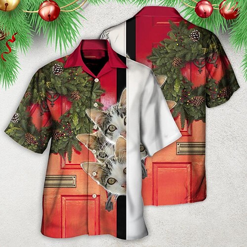 Men's Shirt Summer Hawaiian Shirt Animal Cat Graphic Prints Turndown Fuchsia Casual Holiday Short Sleeve Button-Down Print Clothing Apparel Tropical Fashion Hawaiian Soft
Men's Shirt Summer Hawaiian Shirt Animal Cat Graphic Prints Turndown Fuchsia Casual Holiday Short Sleeve Button-Down Print Clothing Apparel Tropical Fashion Hawaiian Soft