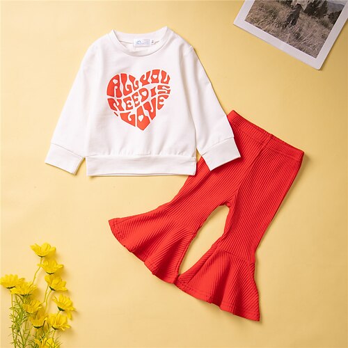 2 deler Baby Jente Valentines Bokstaver Crewneck Skjorte og bukse Sett Langermet søt stil Avslappet 1-3 år gammel Høst Hvit Beige
2 deler Baby Jente Valentines Bokstaver Crewneck Skjorte og bukse Sett Langermet søt stil Avslappet 1-3 år gammel Høst Hvit Beige