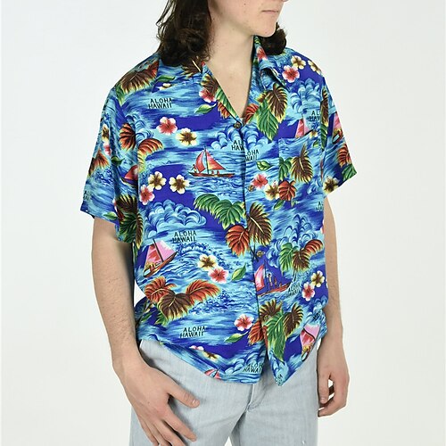 Men's Shirt Floral Ocean Boat Turndown Blue 3D Print Outdoor Street Short Sleeves Button-Down Print Clothing Apparel Tropical Designer Casual Hawaiian
Men's Shirt Floral Ocean Boat Turndown Blue 3D Print Outdoor Street Short Sleeves Button-Down Print Clothing Apparel Tropical Designer Casual Hawaiian