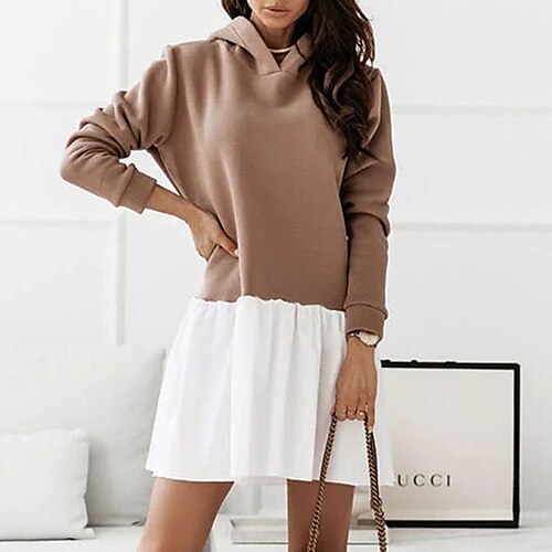 Mulheres Vestido casual Vestido com capuz Vestido de turno Minivestido Rosa Marron Cáqui Manga Longa Bloco de cor Patchwork Inverno Outono Primavera Com Capuz Moda Diário 2022 S M L XL XXL 3XL
Mulheres Vestido casual Vestido com capuz Vestido de turno Minivestido Rosa Marron Cáqui Manga Longa Bloco de cor Patchwork Inverno Outono Primavera Com Capuz Moda Diário 2022 S M L XL XXL 3XL