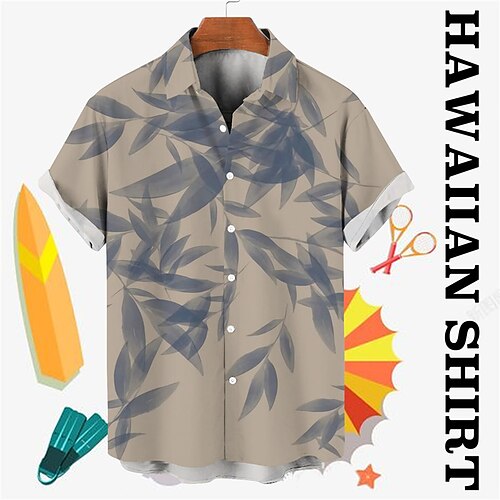 Hombre Camisa Estampados Hojas Cuello Vuelto Azul Piscina Caqui Calle Casual Mangas cortas Abotonar Estampado Ropa Tropical Moda Design Hawaiano
Hombre Camisa Estampados Hojas Cuello Vuelto Azul Piscina Caqui Calle Casual Mangas cortas Abotonar Estampado Ropa Tropical Moda Design Hawaiano