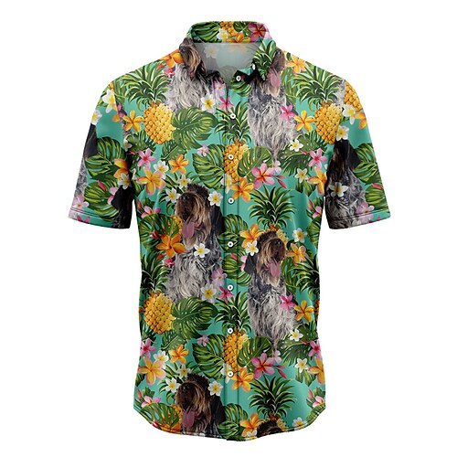 Men's Shirt Summer Hawaiian Shirt Dog Graphic Prints Leaves Turndown Green Street Casual Short Sleeves Button-Down Print Clothing Apparel Tropical Fashion Hawaiian Designer
Men's Shirt Summer Hawaiian Shirt Dog Graphic Prints Leaves Turndown Green Street Casual Short Sleeves Button-Down Print Clothing Apparel Tropical Fashion Hawaiian Designer