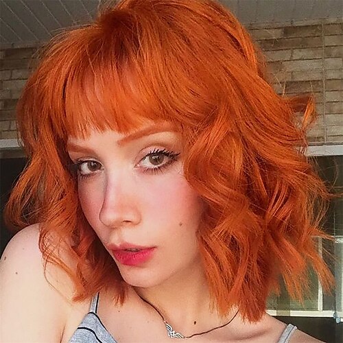 orange paryk kort krøllet bob paryk med luft pandehår 12 tommer skulderlængde bølget paryk til kvinder farverige parykker til piger fest cosplay wear
orange paryk kort krøllet bob paryk med luft pandehår 12 tommer skulderlængde bølget paryk til kvinder farverige parykker til piger fest cosplay wear