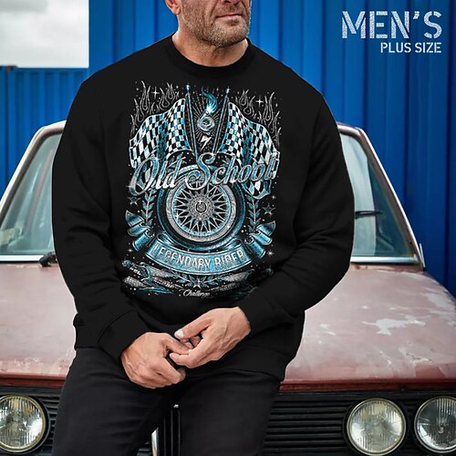 Herre Plusstørrelser Pullover sweatshirt Stor og høj Grafisk Rund hals Langærmet Forår & Vinter Basale Mode Gade Bekvem Afslappet Sport Toppe
Herre Plusstørrelser Pullover sweatshirt Stor og høj Grafisk Rund hals Langærmet Forår & Vinter Basale Mode Gade Bekvem Afslappet Sport Toppe