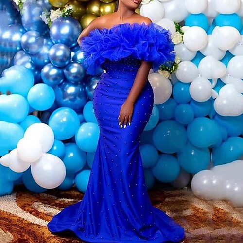 A sirena Vestiti da sera Sensuale Vestito Formale Strascico a terra Senza maniche Senza bretelline Raso con Dettagli con perline 2023
A sirena Vestiti da sera Sensuale Vestito Formale Strascico a terra Senza maniche Senza bretelline Raso con Dettagli con perline 2023