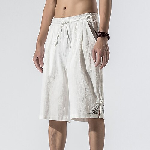 Herre Linneshorts Sommer shorts Capri bukser Lomme Snørelukning Elastisk Talje Grafiske tryk Calf-længde Afslappet Daglig I-byen-tøj hør / bomuldsblanding Gade Stilfuld Sort Hvid Uelastisk
Herre Linneshorts Sommer shorts Capri bukser Lomme Snørelukning Elastisk Talje Grafiske tryk Calf-længde Afslappet Daglig I-byen-tøj hør / bomuldsblanding Gade Stilfuld Sort Hvid Uelastisk