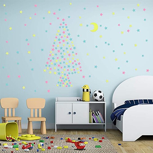 201 Pcs Colorful Glow in The Dark Luminous Stars and Moon Wall Stickers Wall Decorate Kids Babys Bedroom Decoration
201 Pcs Colorful Glow in The Dark Luminous Stars and Moon Wall Stickers Wall Decorate Kids Babys Bedroom Decoration