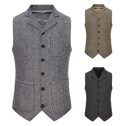 Herre Dragtsvest Gilet Åndbart Blød Bekvem Bryllup udendørs Daglig Enradet Knaphul Forretning Afslappet Smart Casual Jakke Overtøj Vanlig Lomme Sort Kakifarvet Sort-Hvid
Herre Dragtsvest Gilet Åndbart Blød Bekvem Bryllup udendørs Daglig Enradet Knaphul Forretning Afslappet Smart Casual Jakke Overtøj Vanlig Lomme Sort Kakifarvet Sort-Hvid