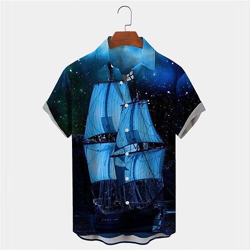 Men's Shirt Summer Hawaiian Shirt Graphic Prints Boat Turndown Blue Outdoor Street Short Sleeves Button-Down Print Clothing Apparel Tropical Fashion Hawaiian Designer
Men's Shirt Summer Hawaiian Shirt Graphic Prints Boat Turndown Blue Outdoor Street Short Sleeves Button-Down Print Clothing Apparel Tropical Fashion Hawaiian Designer