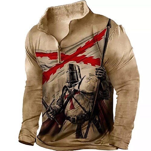 Men's Zip Up Sweatshirt Pullover Brown Half Zip Graphic Prints Zipper Print Daily Sports 3D Print Basic Designer Casual Spring Fall Clothing Apparel Knight Hoodies Sweatshirts
Men's Zip Up Sweatshirt Pullover Brown Half Zip Graphic Prints Zipper Print Daily Sports 3D Print Basic Designer Casual Spring Fall Clothing Apparel Knight Hoodies Sweatshirts