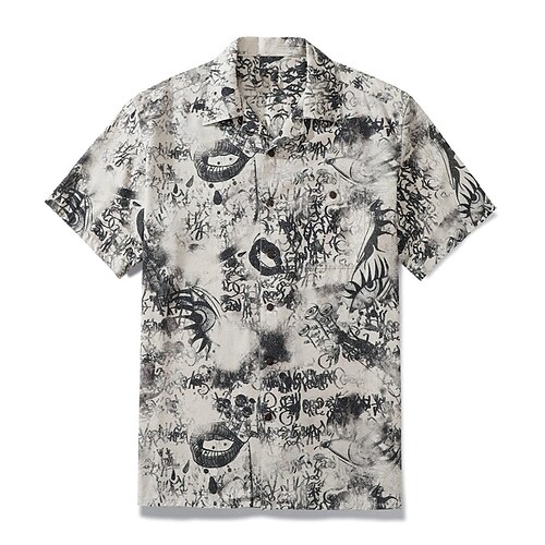 Men's Shirt Letter Graphic Prints Eye Graffiti Mouth Turndown Gray 3D Print Casual Going out Short Sleeves Button-Down Print Clothing Apparel Tropical Designer Casual Hawaiian
Men's Shirt Letter Graphic Prints Eye Graffiti Mouth Turndown Gray 3D Print Casual Going out Short Sleeves Button-Down Print Clothing Apparel Tropical Designer Casual Hawaiian